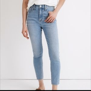 Madewell 11' High Rise Skinny Crop In Webb Wash Tencel Denim Edition